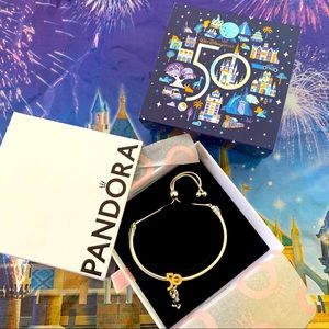 Disney 50 Anniversary Pandora Bracelet and Mickey Charm Set